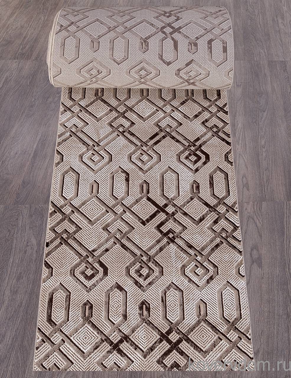 Ковровая дорожка ARMINA 04049B ТЕМНО-КОРИЧНЕВЫЙ