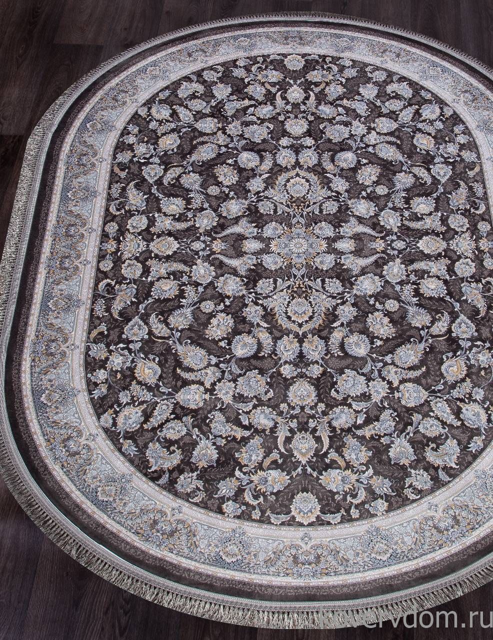 Ковер FARSI 1200 G256 DARK GRAY Овал