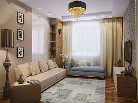 Ковер в современном стиле CUBA-A F387 BEIGE