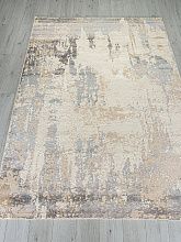 Пушистый круглый ковер SIESTA M027A LIGHT BEIGE / TAUPE