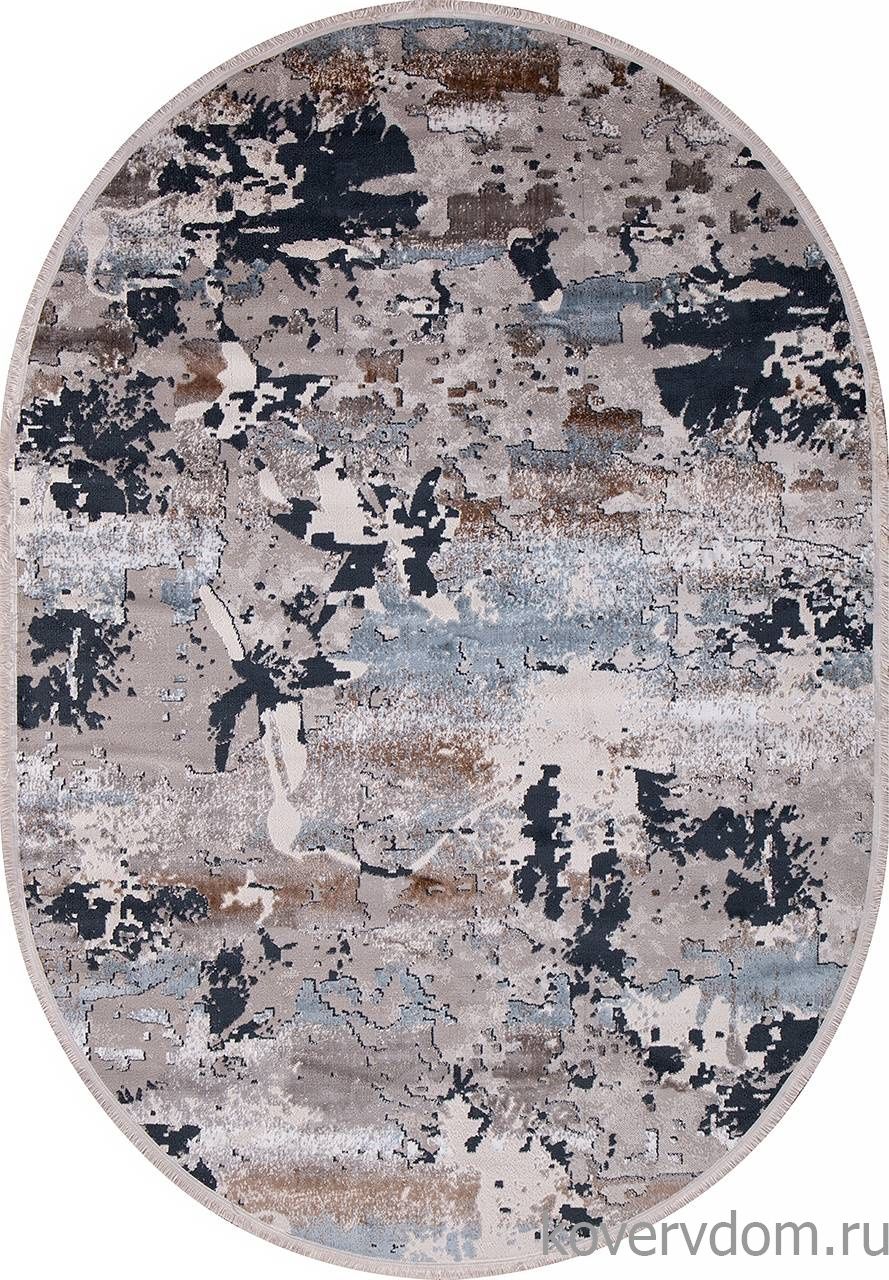 Ковер RODOS 7431A L.BLUE / CREAM Овал