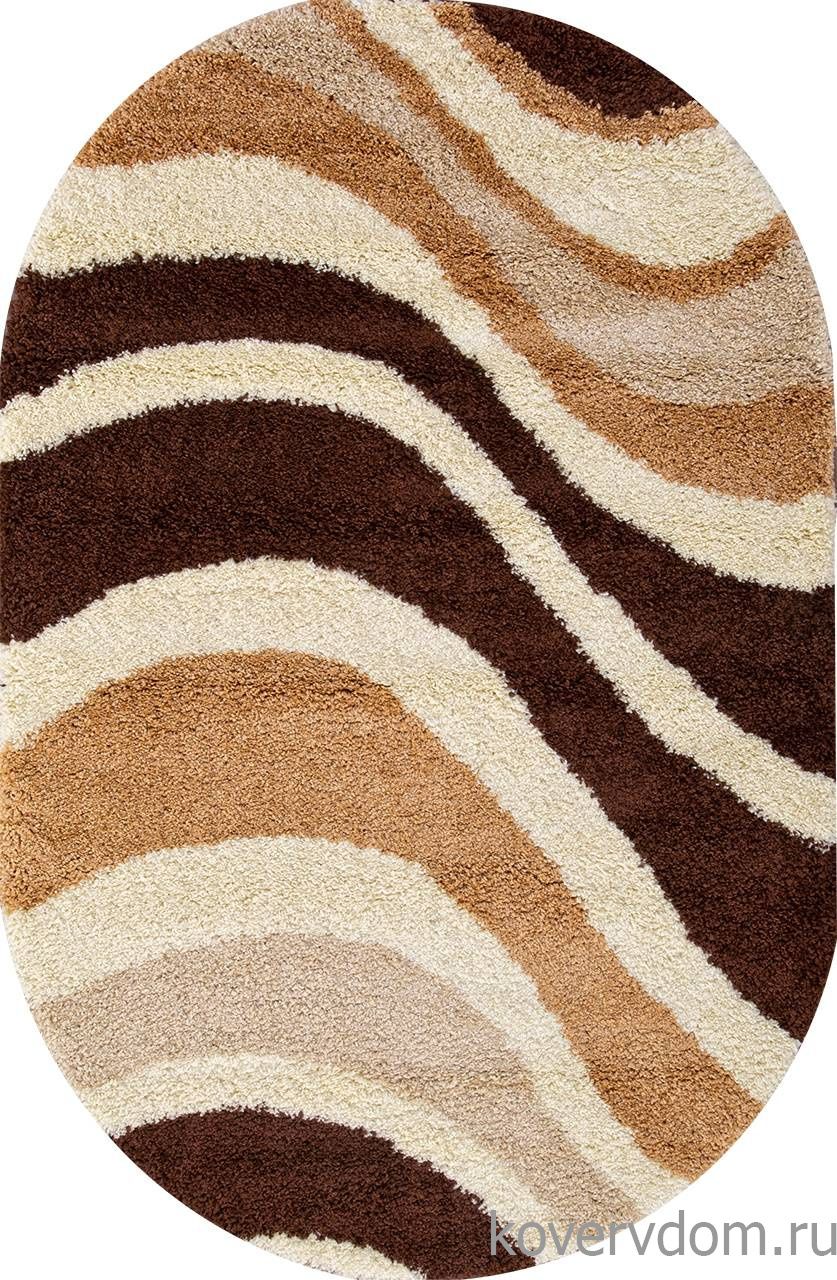 Ковер SHAGGY ULTRA S607 BEIGE-BROWN Овал Ковер SHAGGY ULTRA S607 BEIGE-BROWN Овал