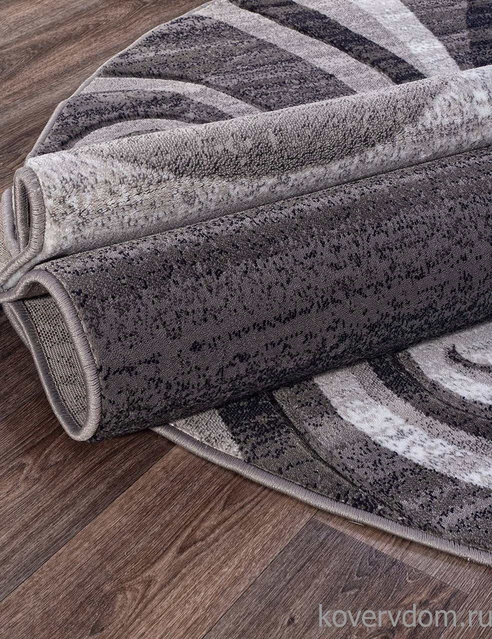 Ковер MEGA CARVING d263 GRAY Овал
