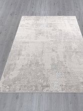 Пушистый круглый ковер LIMAN F169 CREAM-GRAY