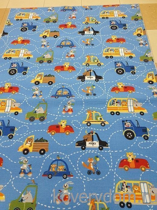 Детский ковер-палас ZVEROPOLIS сине-голубой  Детский ковер-палас ZVEROPOLIS сине-голубой