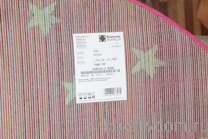 Ковер детский FUNKY TOP STARF pink ROUND