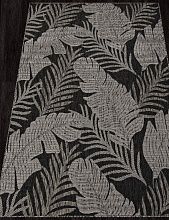 Круглый ковер-циновка KAIR S132 BLACK-GRAY