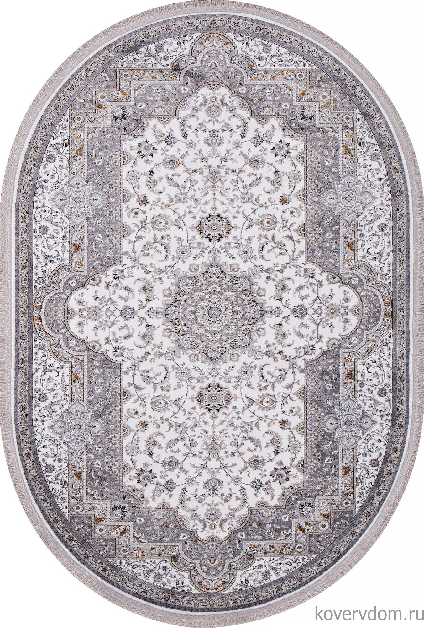 Ковер CASABLANKA 9755A WHITE / WHITE Овал