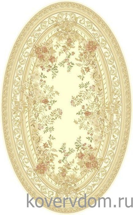Рельефный ковер из вискозы VENEZIA 5095 192874 ivory ОВАЛ