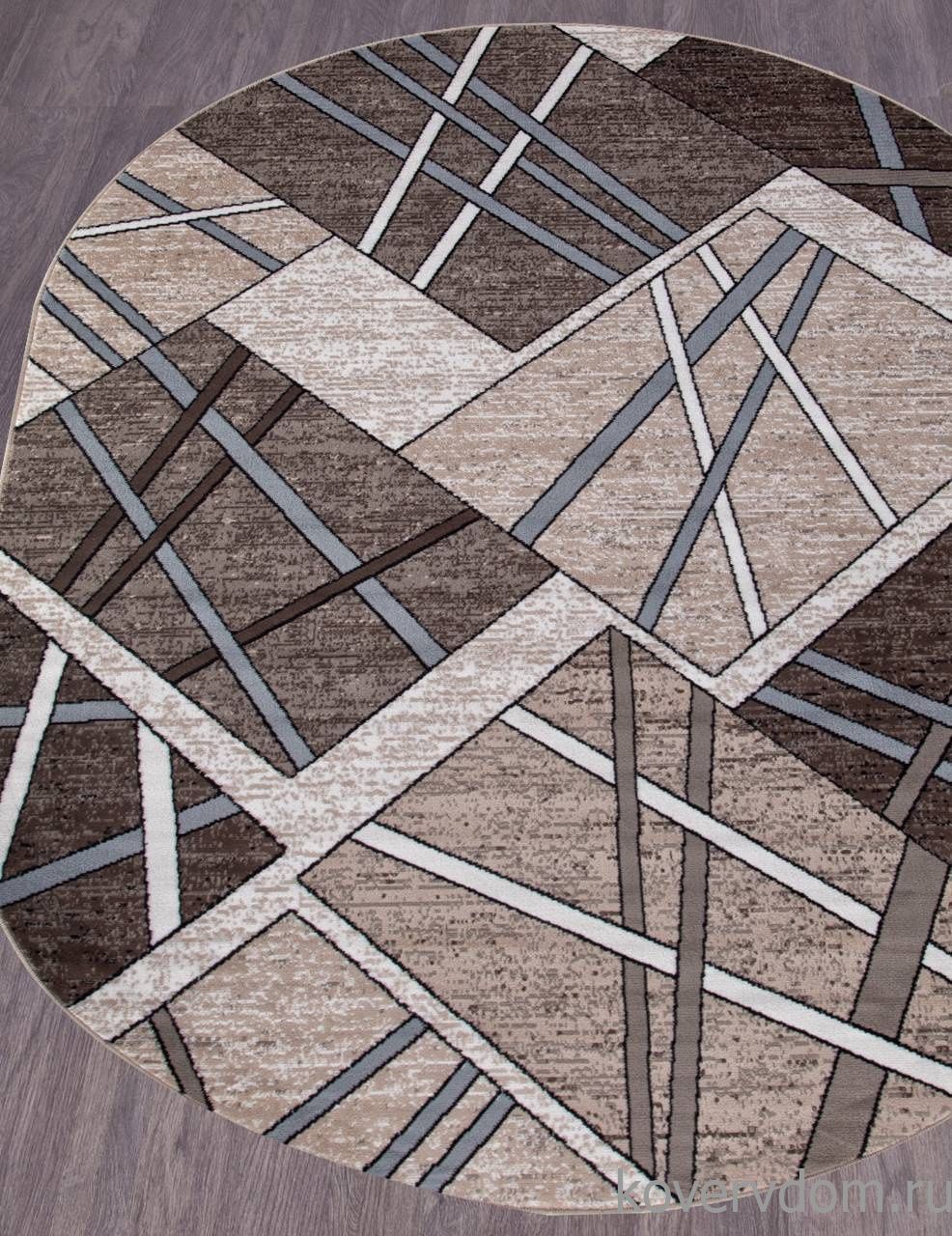 Ковер SIERRA D487 BEIGE-BROWN 2 Овал Ковер SIERRA D487 BEIGE-BROWN 2 Овал