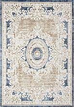 Ковер из полиэстера ANTEP-A O1701 630 CREAM / BLUE