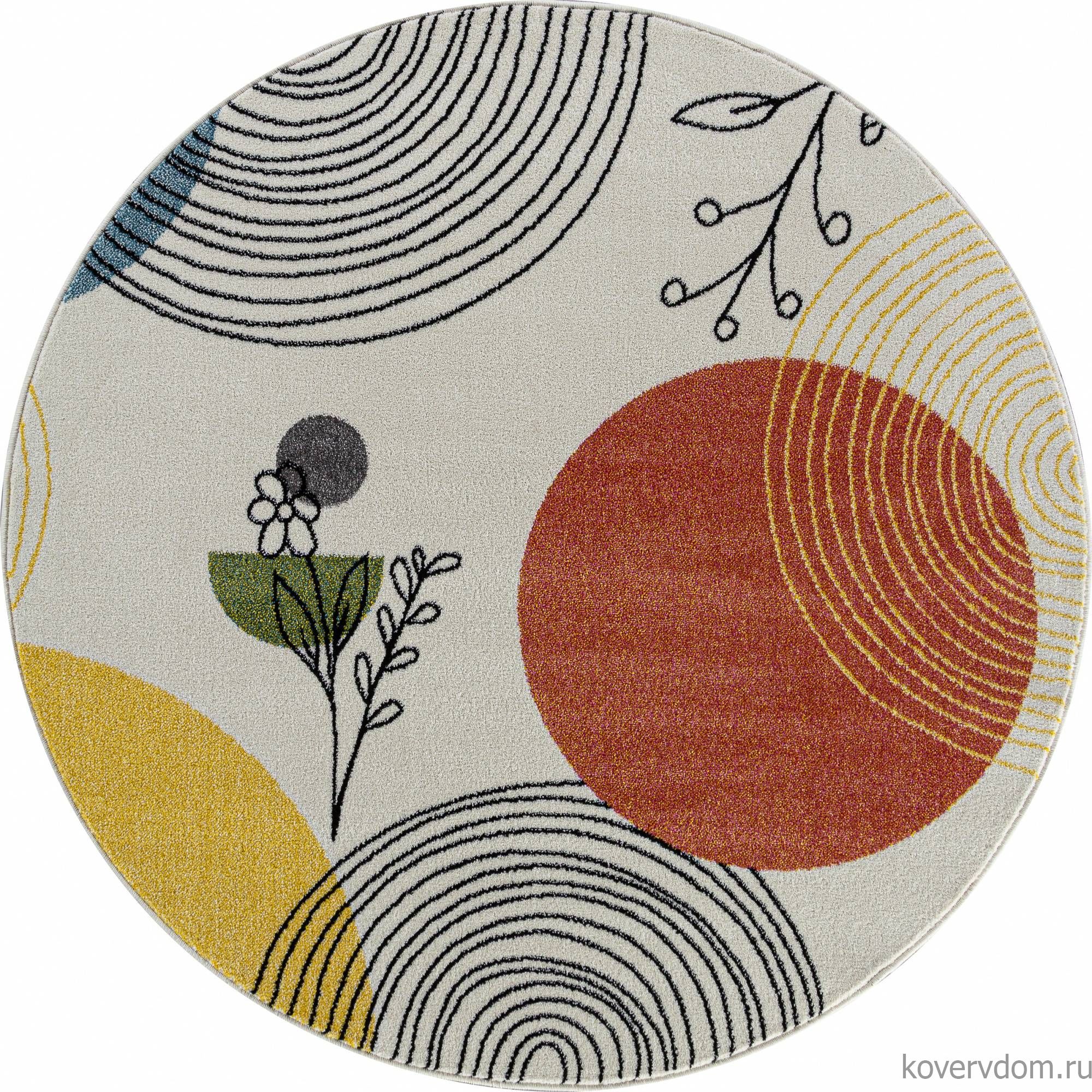 Ковер RIO F234 GRAY-BLUE Круг