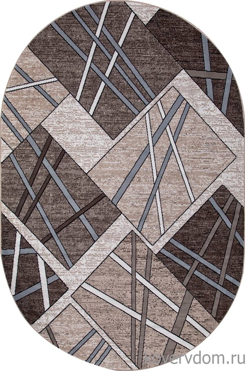 Ковер SIERRA D487 BEIGE-BROWN 2 Овал Ковер SIERRA D487 BEIGE-BROWN 2 Овал