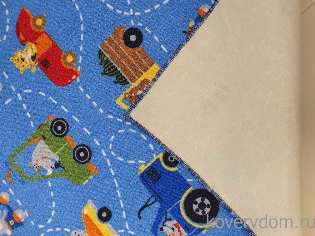 Детский ковер-палас ZVEROPOLIS сине-голубой  Детский ковер-палас ZVEROPOLIS сине-голубой