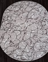 Ковер в современном стиле SILVER-A F389 GRAY Овал